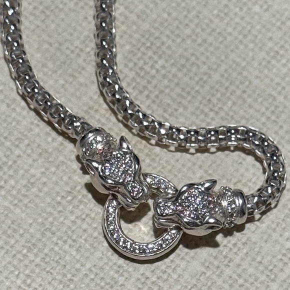 Dyadema Jewelry - 925 Dyadema Panther Jaguar Head Necklace